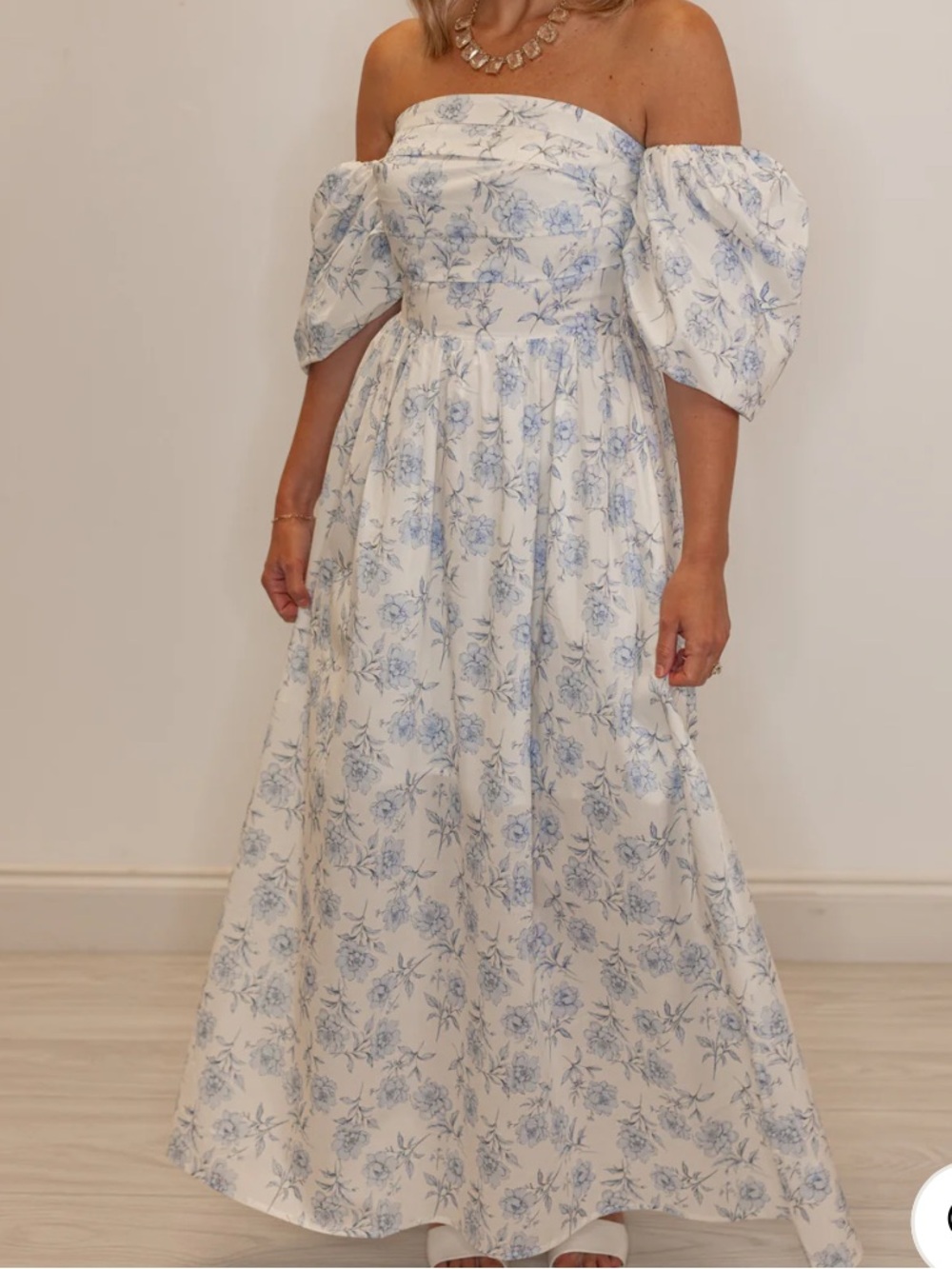 Azure Bouquet Maxi Dress
